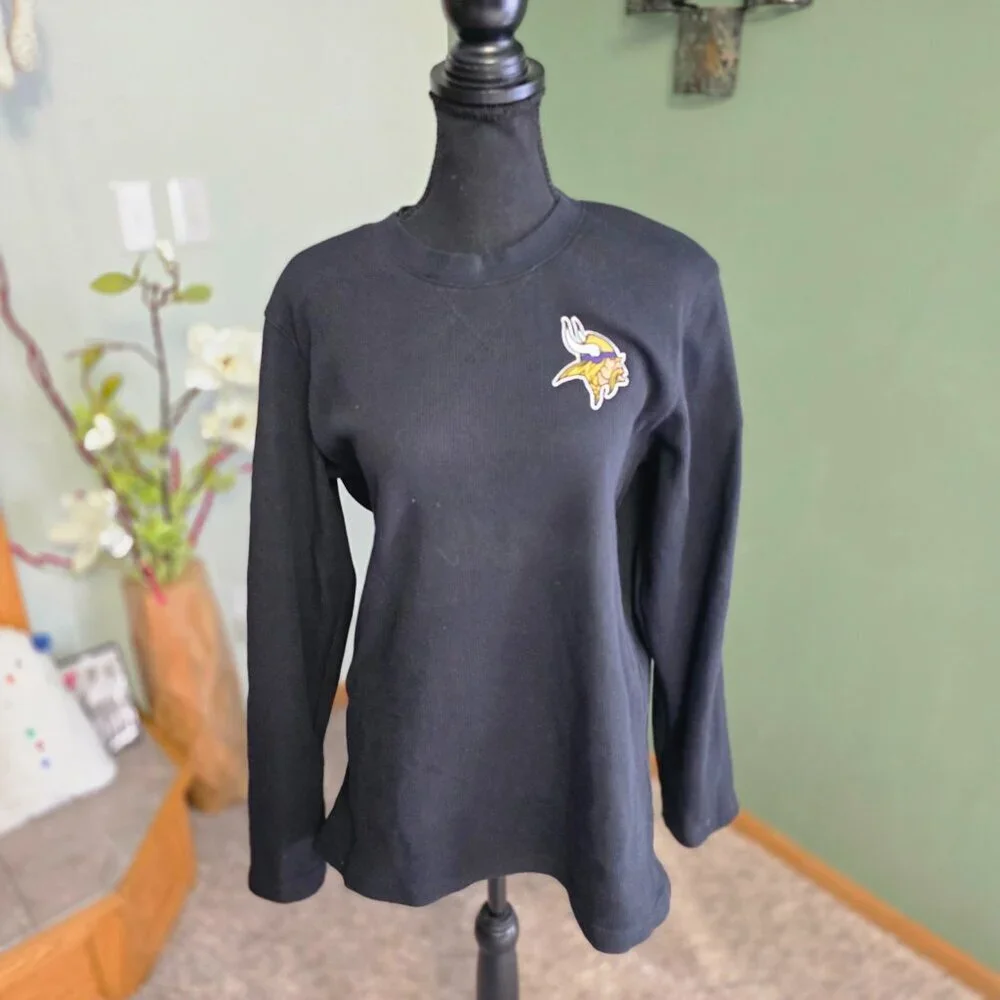 Women's NIKE Minnesota Vikings NFL Black Forward Fleece Pullover Sweatshirt S